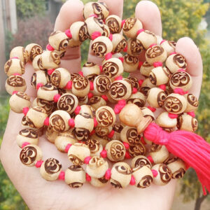 108 Beads Tulsi Japa Mala With Krishna Japa Bead Bag & Counter