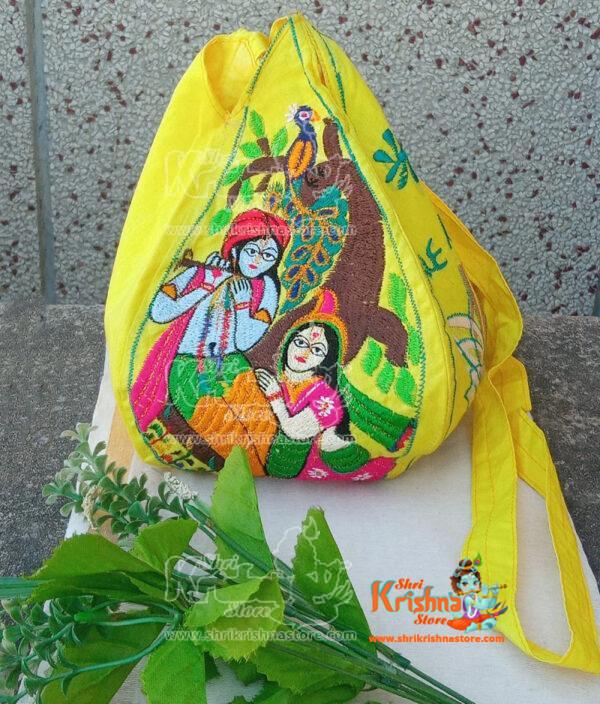 Radha Krishna Jaap Bag Chanting Bag Gomukhi Bag for Mantra Jaap