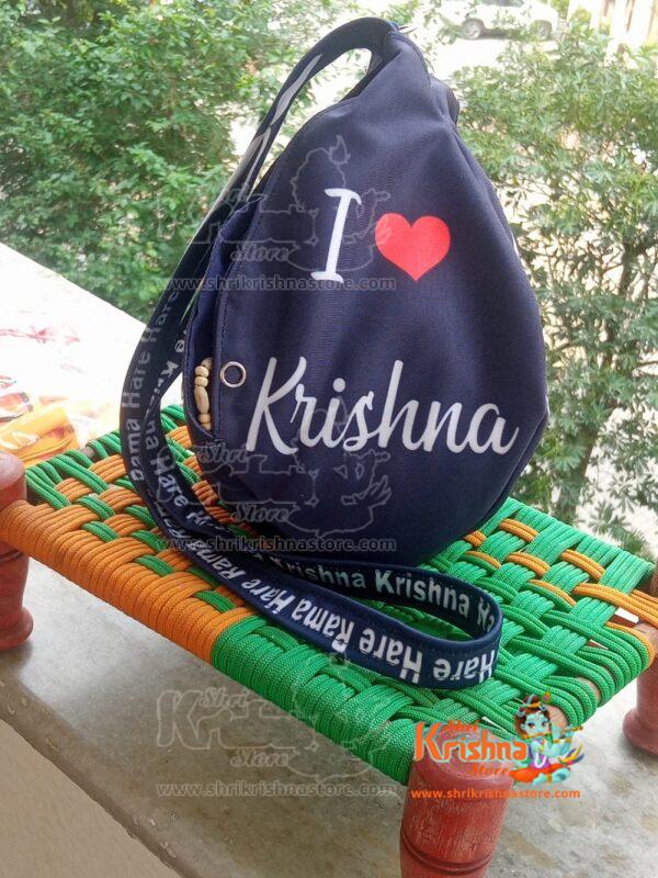 I love Radha and I Love Krishna Prayer bag, Japa Mala bag/
